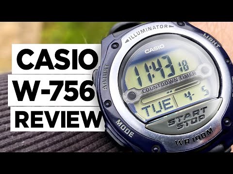 #CASIO W-756 Digital Watch HANDS ON REVIEW - The ideal Casio for timing sports events?