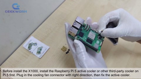 Geekworm X1000 PCIe to M.2 HAT Key-M NVMe SSD PIP PCIe Peripheral Board for Raspberry Pi 5 Support M.2 2230/2242 SSD