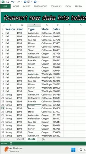 Excel Shortcut: Create Table in Seconds#shorts#Excel