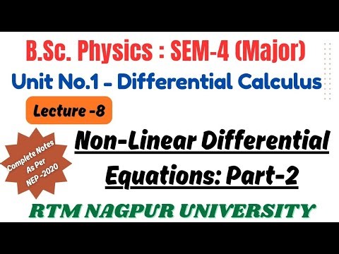 Lecture No.8 |DSC Paper-8| Unit-1 Differential Calculus | B.Sc.Sem-4 [NEP] |Mathematical Physics