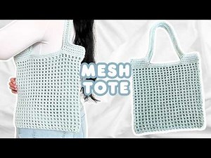 how to crochet an easy mesh tote bag | beginner friendly 🐚