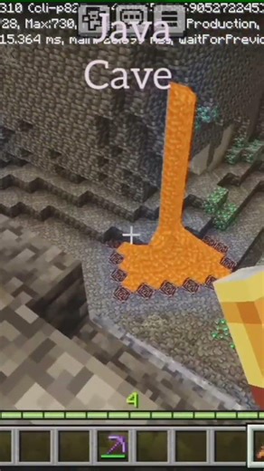 Java Cave vs Bedrock Cave #trending #minecraft