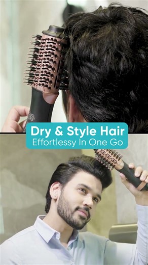 Meeting in 5 mins? Vega Blow Dryer Compact Brush | Dry & Style in one go #vega #haircare