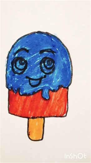 Very easy drawing ice cream step It is a clear-cut,easily understood method to help you#youtubeshor