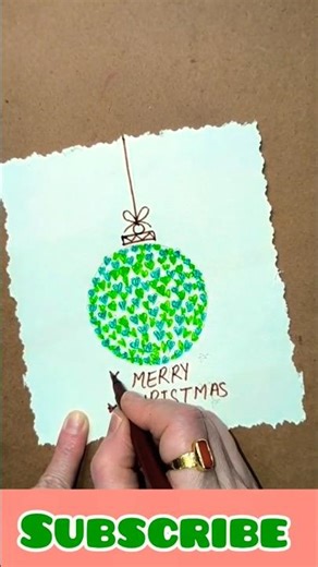 ​DIY Christmas Ornament Painting 🎨✨ | So Easy! #shorts #christmasart