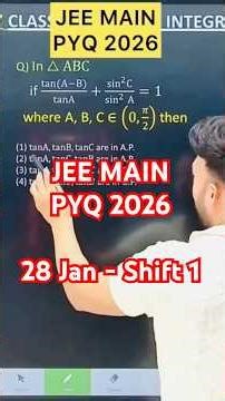 Q) In △ABC if (tan(A−B))/tanA+(sin^2 C)/(sin^2 A)=1 where A, B, C ∈(0,𝜋/2) then