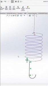 spring design in solidworks helix feature, #solidworks #3d #spring #3dprinting #cadd #helix #short