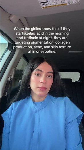 One of my favorite skincare combinations is azelaic acid in the morning and tretinoin at night