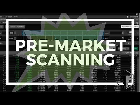 How to Scan Pre-Market on Thinkorswim (TOS) | Scanning Stocks
