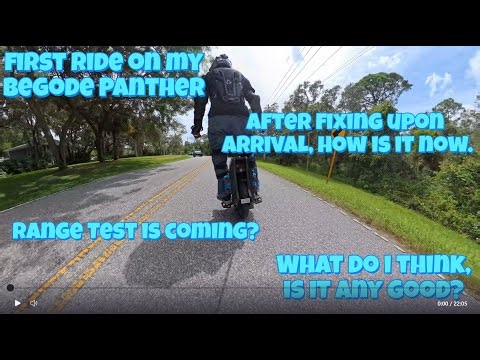 Begode Panther EUC, My very first ride...