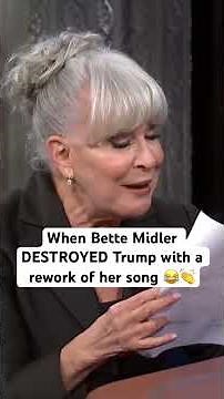 Bette Midler DESTROYS Trump with a rework of her song 😂👏 #bettemidler #trump #democrats