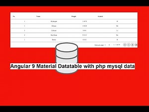 Angular 9 Material Datatable with Php Mysql Data Working example and code