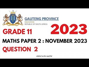 GRADE 11 MATHEMATICS P2 Q2 NOVEMBER 2023