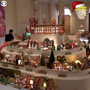 A gingerbread city is on display in London. More than 100 architects, designers, and engineers helped create the sugary scene. This year’s theme is transport. The city even features a moving train! https://cbsn.ws/2LqI4x2 | CBS Sunday Morning