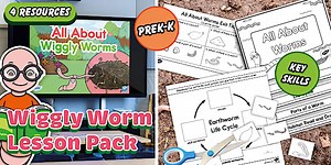 All About Wiggly Worms Lesson Pack for PreK-K