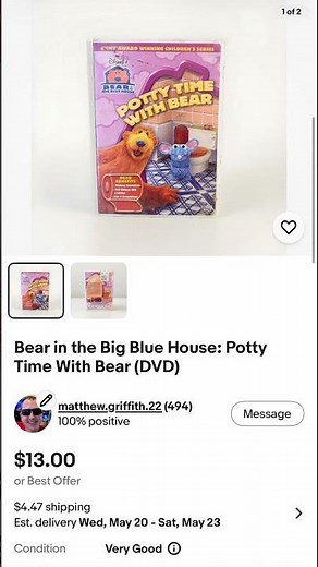 Selling 2 Bear in the big blue house DVDs