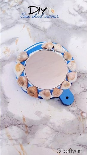 How to make your own Pinterest-perfect shell mirror🐚#craft #diy #shorts #yt