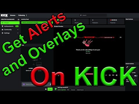 Kick Alerts and overlays!!! with botrix and obs