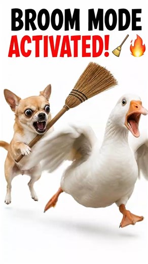 Chihuahua Was Silent… Then Went FULL RAGE MODE 😂🧹 #shorts