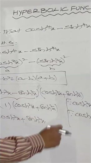 HYPERBOLIC FUNCTIONS-IMPORTANT PROBLEMS:PAGE:370 EXERCISE:9(a) SEC: I :7 MATHEMATICS-IA