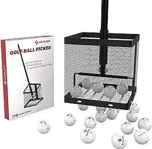 SAPLIZE Golf Ball Retriever, Exclusive and Innovative Removable Gripper for up to 75 Balls, Golf Ball Collector Upper Ball Picker