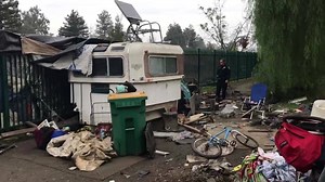 Here are a few locations Stockton CHP assisted Caltrans, District 10 with posting “72 hour eviction notices” in illegal encampments throughout Stockton area. Not only do the occupants of these encampments leave behind tons of trash but they are also destroying state property such as fences and embankments. | CHP - Stockton