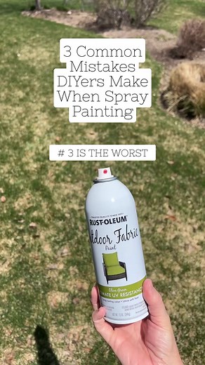 If you're using spray paint, there are a few common mistakes to avoid. 1. Don't forget to wear gloves to protect your hands and avoid getting paint everywhere! 2. Make sure to shake the can thoroughly before using it for a smooth and even coat. 3. Remember to spray from a reasonable distance - getting too close can result in drips and an uneven finish. Follow Simplee DIY for more great DIY tips and Happy painting!#spraypainting #spraypaintingtips #diytips #diyhacksforhome #rustoleumspraypaint | 