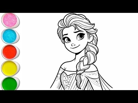 Easy Cute Elsa Drawing Tutorial ❄️ | Step-by-Step Frozen Princess Drawing | Simple Art for Beginners