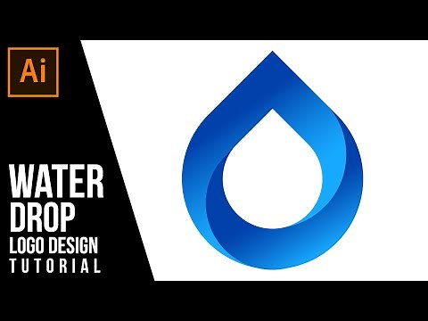Water Drop Logo Design - Adobe illustrator Tutorial