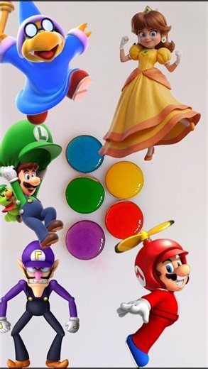 super mario galaxy colour mixing #painting #supermario #marioart #satisfying
