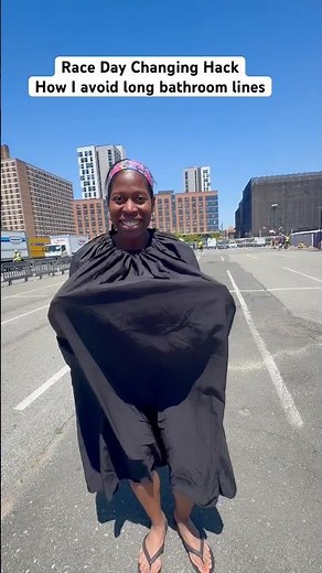 Race day changing hack | How I avoid long bathroom lines #runningtips #raceday