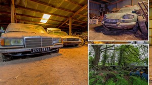 Incredible collection of abandoned vintage cars found in barn that time forgot