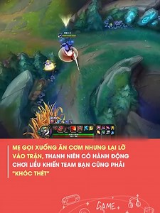 mẹ gọi xuống ăn cơm nhưng lỡ vào trận: hành động chơi liều gây 'khóc thét'