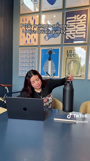Nothing to see here except a giant Owala bottle. 😉 #Owala #hydration #teamculture #nonchalant #viral