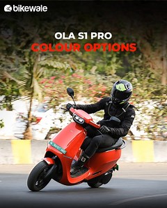 2.4K views · 43 reactions | The Ola S1 Pro is a fine electric scooter. It is loaded with decent tech, features and performance. It also churns out good range and has a normal charging time. Let’s check out the colour options it has to offer. Read more: https://bit.ly/3Zb8xDl #BWSnippet #OlaS1Pro #S1Pro #electricscooter #Ola #S1Pro #escooter #escootercolours #electricscooters #instabike #EV | BikeWale | Facebook