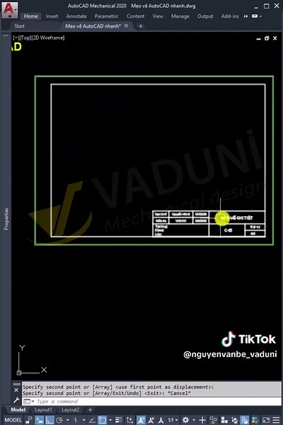 Hướng dẫn tạo Block khung tên nhanh trong AutoCAD