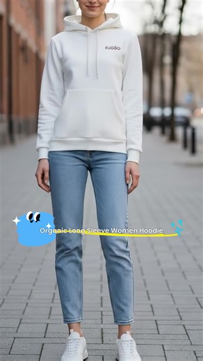Women's Organic Cotton Long Sleeve Hoodie, Soft & Skin-Friendly Design, Perfect for Fall/winter, Daily Wear & Outdoor Activities #longsleeve #longsleevetop #pacsunhoodie #womenssweatshirtset #floralhoodie #sweatshirtwithpockets #silkyhoodie #womenssweats #oversizehoodie #jeanhoodie