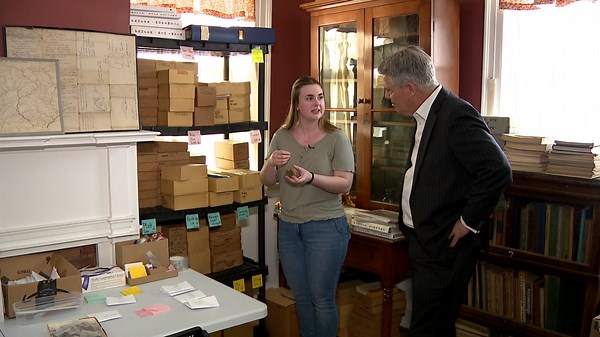 Historical society cataloging extensive archaeological collection