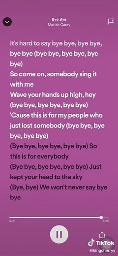Mariah Carey - Bye Bye Song Lyrics
