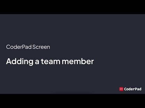 Getting Started with Screen Part 6: Adding a team member to your account
