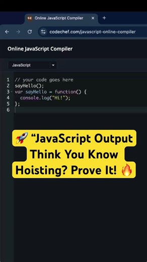 ⚡ JavaScript Output Questions Output Asked in Real Interviews! 2025 (0-3)
