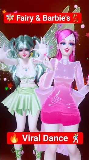 😱 Fairy & Barbie's Magical Viral Dance 🧚‍♀️💃 | 3d animation | #shorts