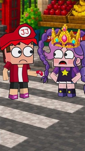 Help Little JJ And Lily Lovebraids Rescue Mario & Peach Bear From Bad Guy Mikey #minecraft #shorts