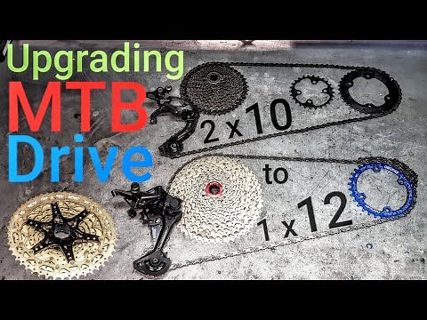 Upgrading MTB - 2x10 to 1x12 Drive. Components: Shimano - Sunrace