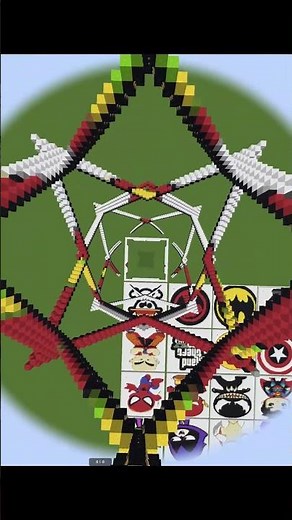 Satisfying Pixel Art Magic: Creating the SuperMan Logo in Minecraft! | #shorts #gaming #minecraft