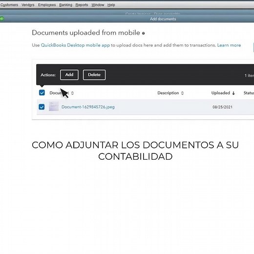 ADJUNTAR DOCUMENTOS EN QUICKBOOKS