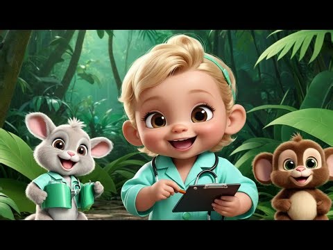 Vet Monkey Helps Pets in Jungle Hospital | Fun Animal Care Song for Kids | Jungle Adventure Rhyme