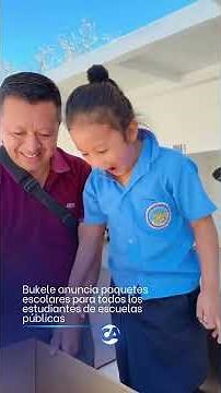 Bukele anuncia entrega de paquetes escolares al 100% de estudiantes de escuelas públicas