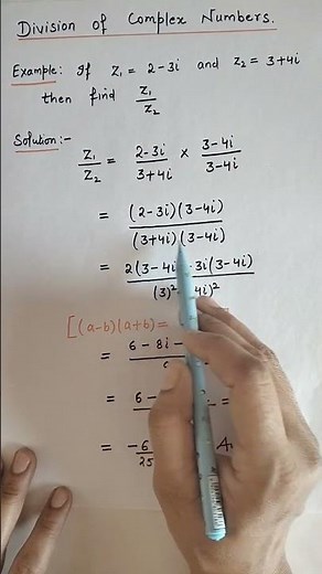 Division of complex numbers.