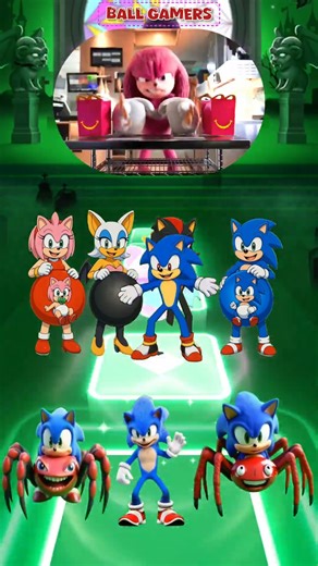 Scary Sonic Vs Scary Shadow Vs Scary Silver_Tiles Hop 🎶 #tileshop #coffindance #shortsfeed #sonic